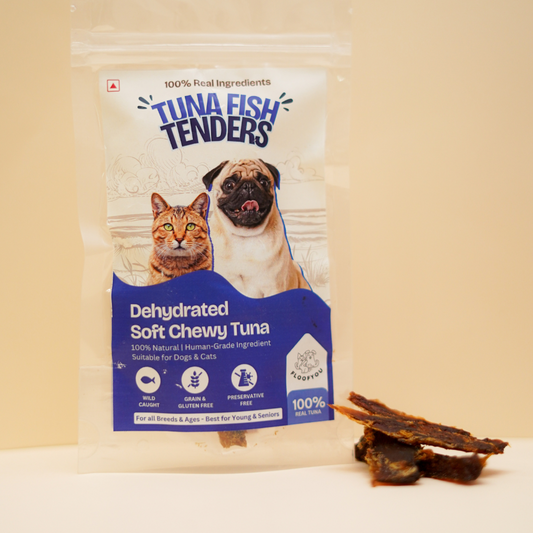 Chewy Tuna Tenders Fish Soft Jerky Dehydrated Natural Healthy Cat Treat & Chew