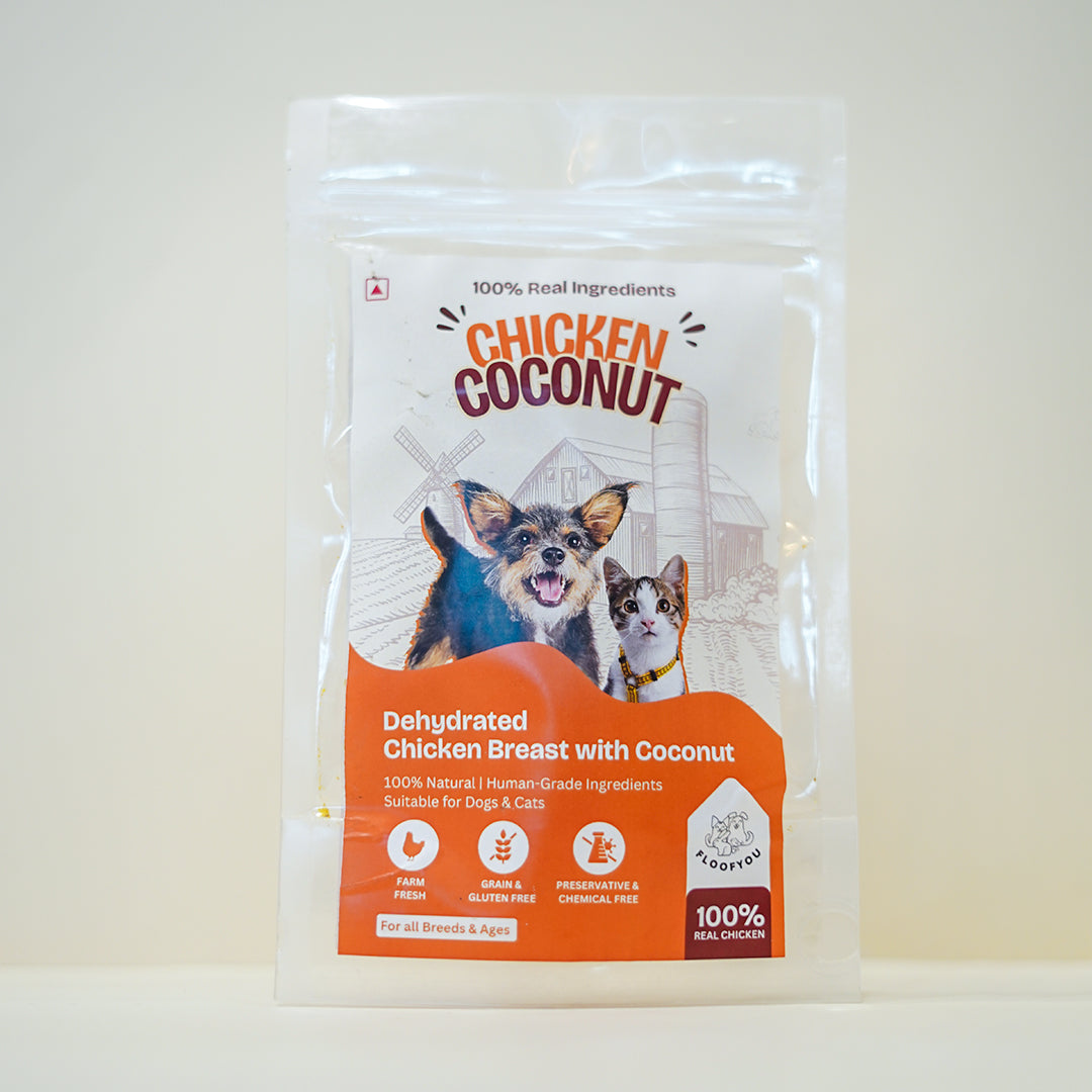 Chicken Coconut Jerky Strips Dehydrated Natural Healthy Cat Treat