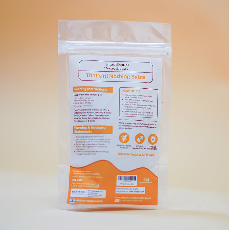 Turkey Breast Jerky Strips Dehydrated Natural Healthy Cat Treat