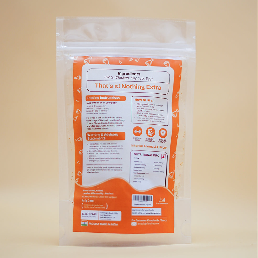 Chicken Papaya Natural Healthy Dog Treat
