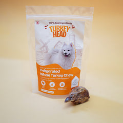 Turkey Head Whole Chew Dehydrated Natural Healthy Dog Treat