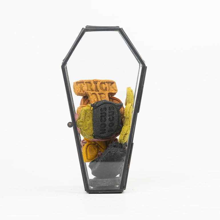 Halloween Hamper with Glass Coffin Treats, Snacks & Cookies for Dogs