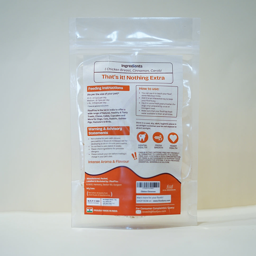 Chicken Cinnamon Jerky Strips Dehydrated Natural Healthy Dog Treat