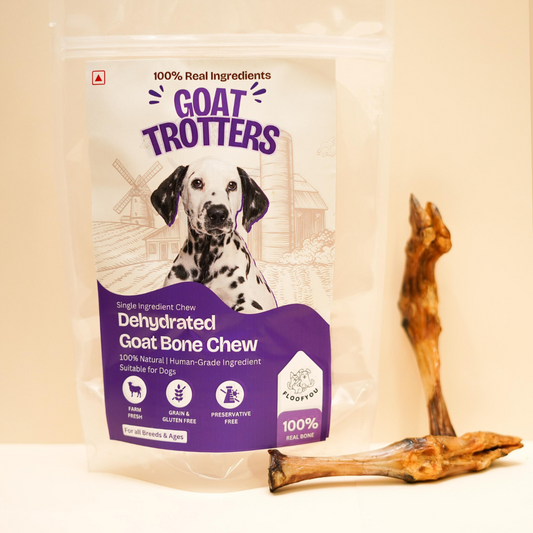 FloofYou Goat Trotters Bone Dehydrated Natural Healthy Dog Treat & Chew