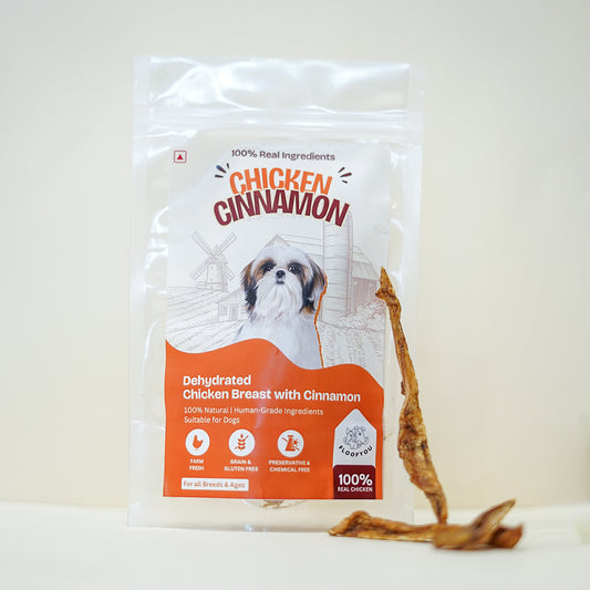 Chicken Cinnamon Jerky Strips Dehydrated Natural Healthy Dog Treat