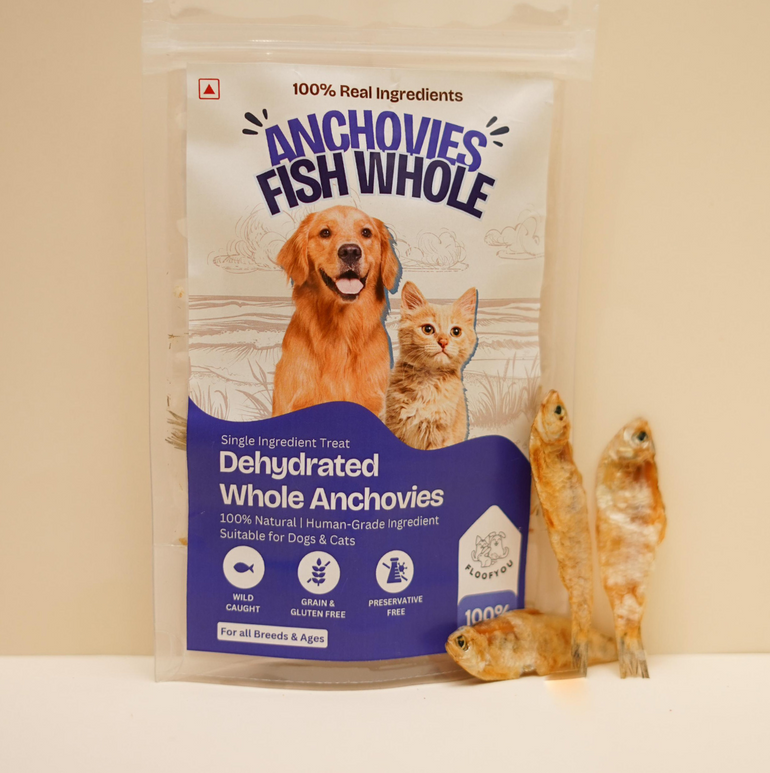 Anchovies Fish Whole Dehydrated Jerky Natural Healthy Dog Treat