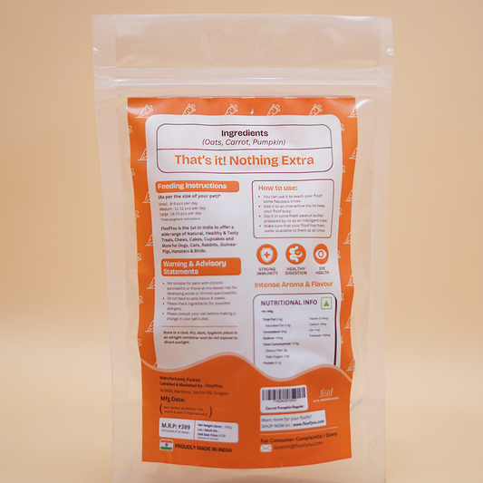 Carrot Pumpkin Pure Veg Natural Healthy Treat, Cookies, Biscuits & Snacks for Rabbits, Guinea Pigs, Hamsters, Birds & Small Animals
