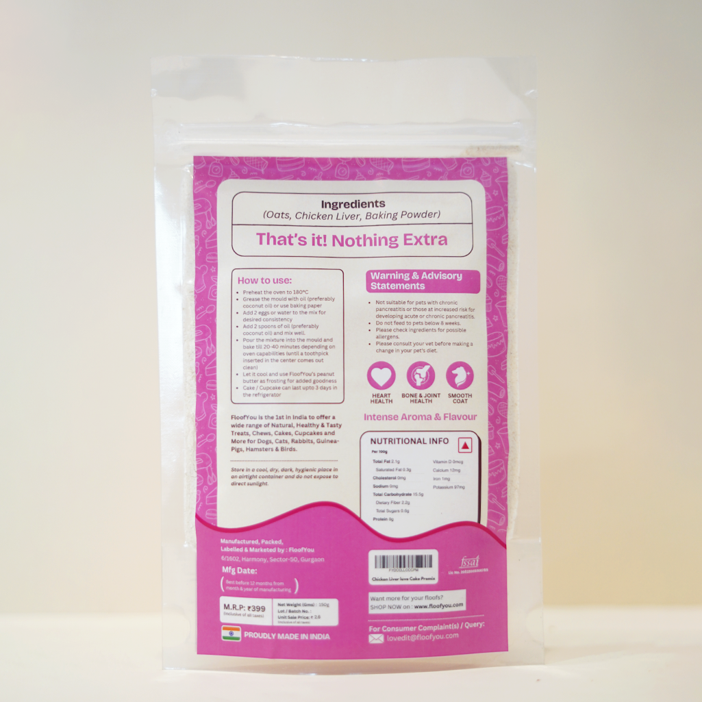 Chicken Liver DIY Cake Mix Natural Healthy Cat Treat