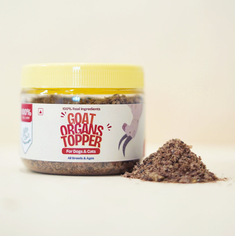 Goat Organs Food Meal Topper Seasoning Natural Healthy for Cats