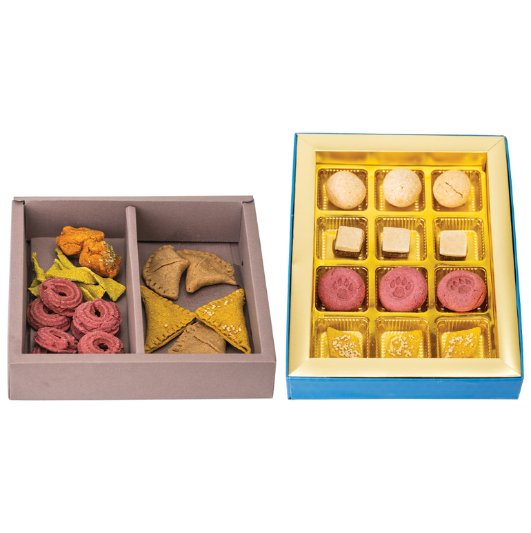 Desi Mithai Box & Desi Namkeen Box Treats, Snacks & Cookies for Dogs PURE VEG