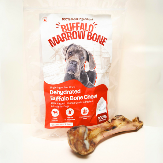 FloofYou Buffalo Marrow Bone Chew Dehydrated Natural Healthy Dog Treat