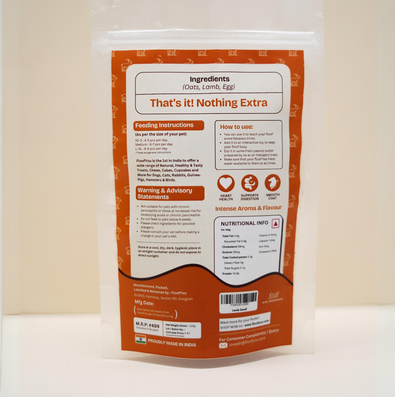 Lamb Mutton Goat Natural Healthy Dog Treat, Cookies, Biscuits & Snacks