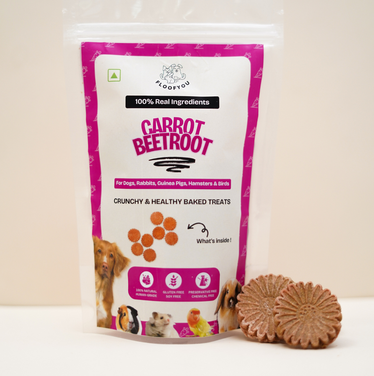 Carrot-Beetroot Pure Veg Natural Healthy Dog Treat, Cookies, Biscuits & Snacks